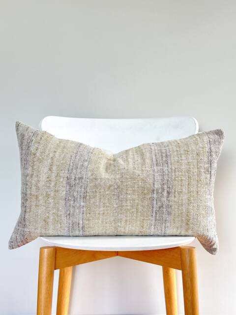 Brown Tribal Hemp Hand Woven Natural Dye Color Pillow Cover - image 1