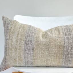 Brown Tribal Hemp Hand Woven Natural Dye Color Pillow Cover - thumbnail 2
