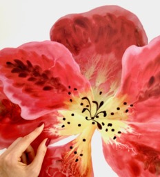 Wall Decal Tropical Flower, Giant Flower Decal, Floral Home D??cor, Bedroom Hand-Painted Decals By Easysweethome