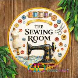 Sewing Room Sign, Decor, Seamstress Gift, Quilting Craft Wall Art, Lover Gift - thumbnail 1