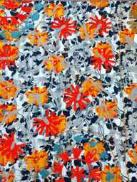 Vintage Handmade Kantha Stitch Sofa Throw - Beach Camper Van Quirky Colours Grey Orange Floral Blue Red