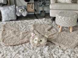 Handmade Owl Plush Rug For Woodland Themed Nursery Decor - thumbnail 1