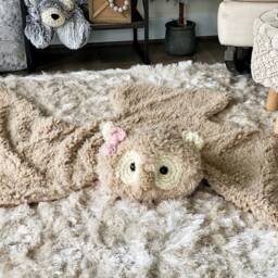 Handmade Owl Plush Rug For Woodland Themed Nursery Decor - thumbnail 4
