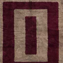 Taupe & Burgundy Geometric Rug, Modern Berber Style, Handwoven Area Minimalist Decor - thumbnail 3