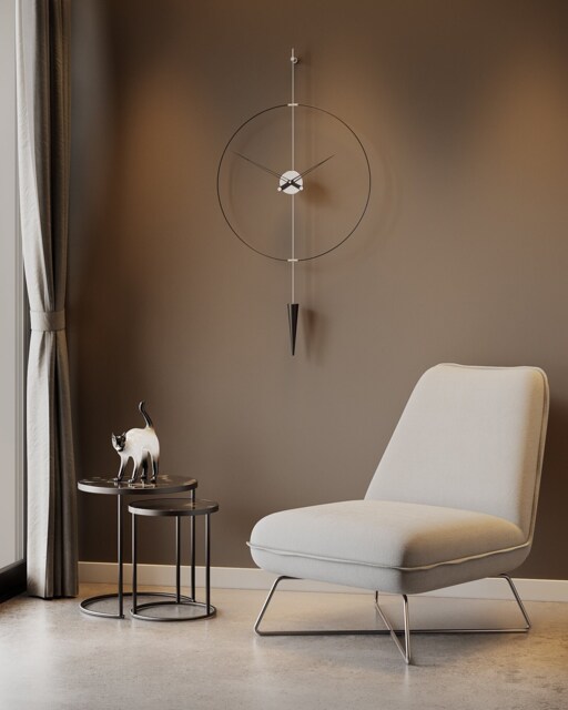 Large Pendulum Wall Clock Modern Minimalist Design - image 1