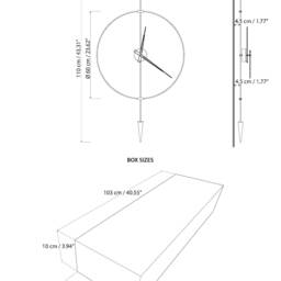 Large Pendulum Wall Clock Modern Minimalist Design - thumbnail 2