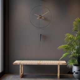 Gold Pendulum Wall Clock, Modern Minimalist Decor, Living Room Statement Piece, Compact Silent Design Gift - thumbnail 4