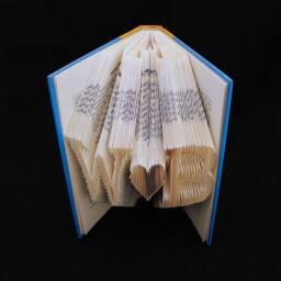 W Heart B 2 Letters With Symbol Wedding Anniversary Gift Folded-Book Art Sculpture - thumbnail 3