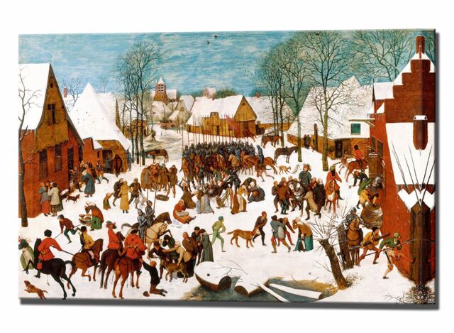 Massacre Of The Innocents By Pieter Bruegel, Canvas Print, Wall Art Decor Ready To Hang - image 1