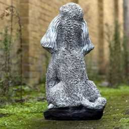 Outdoor Poodle Figurine Stone Dog Statue Concrete Pet Cement Memorial Ornament Animal Decoration Farm Animal Art Lover Gift - thumbnail 4