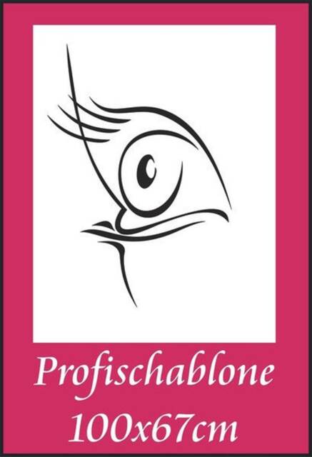 Wall Stencil, Painting Decorative Wall Decoration, Modern Art - Woman's Eye - Motif Sizes 22 X 20 cm, 45 40 87 60 cm - image 1