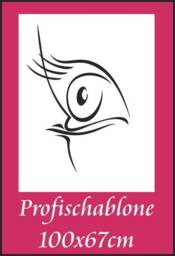 Wall Stencil, Painting Decorative Wall Decoration, Modern Art - Woman's Eye - Motif Sizes 22 X 20 cm, 45 40 87 60 cm - thumbnail 1