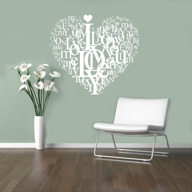 Loving Heart Wall Vinyl Decal Romantic Decor Sticker Home Interior Bedroom Art Murals Housewares Design 5(He - image 1