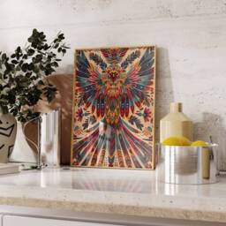 Mexican Wings Poster, Vintage Art Print, Traditional Decor, South American Latin Cultural Gift - thumbnail 3