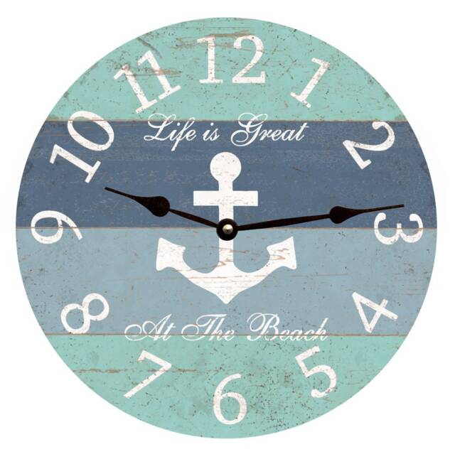Nautical Anchor Wall Clock - Personalized Beach Clock - image 1