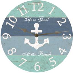 Nautical Anchor Wall Clock - Personalized Beach Clock - thumbnail 3