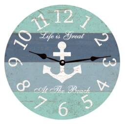 Nautical Anchor Wall Clock - Personalized Beach Clock - thumbnail 1