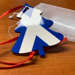 Christmas Tree Scotland Scottish Saltire Flag Decoration Hanging Ornament Bauble Xmas Secret Santa Stocking Filler New Home Gift Keepsake - thumbnail 3