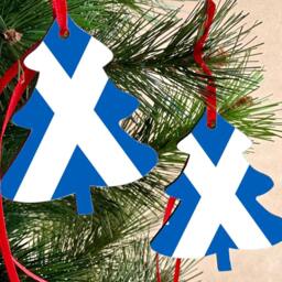 Christmas Tree Scotland Scottish Saltire Flag Decoration Hanging Ornament Bauble Xmas Secret Santa Stocking Filler New Home Gift Keepsake - thumbnail 2