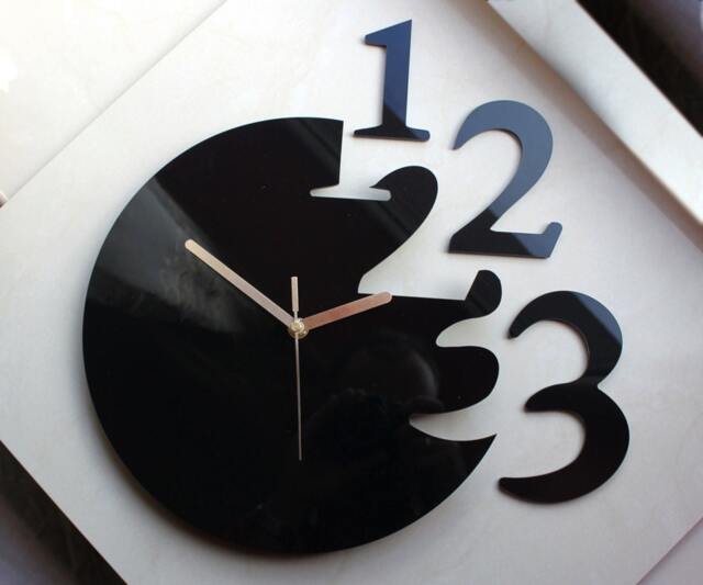 Wall Falling Numbers Modern Clock Large Wall Gift Decor Unique Clocks Decal - image 1