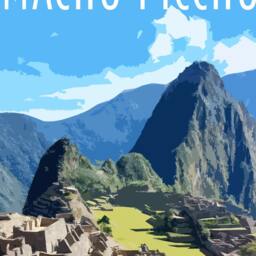 Machu Picchu Travel Poster - Retro Vintage Style Peru Art Print, Artwork, Homeware, Cusco Travel Pichu - thumbnail 2