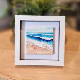 Beach Shore Ceramic Wall Art Small Framed Picture - 17cm - thumbnail 3