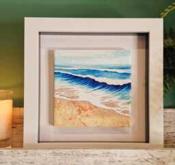 Beach Shore Ceramic Wall Art Small Framed Picture - 17cm - thumbnail 1