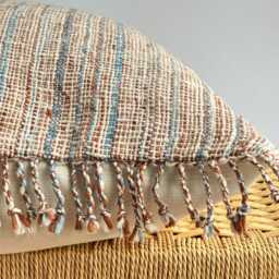 Brown Tribal Hemp Hand Woven Natural Dye Color Pillow Cover - thumbnail 3