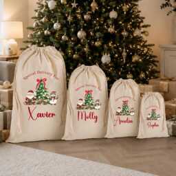 Personalised 100% Cotton Christmas Tree Special Delivery Santa Sack - Grandson, Granddaughter, Grandchild, Son, Daughter - thumbnail 2