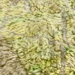 Handwoven Beni Ourain Rug - Authentic Moroccan Wool Rug, Green & Beige Berber Carpet, Bohemian Home Decor, Soft & Plush Area - thumbnail 2