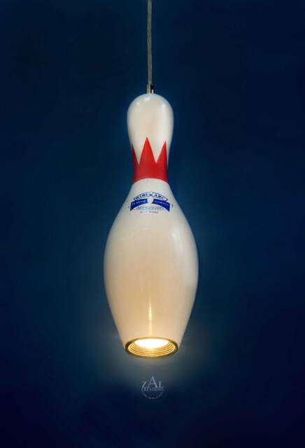 Bowling Pin Pendant Light. Led Bulb - image 1