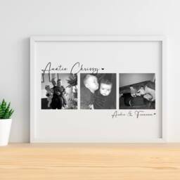 Personalised Auntie Photo Print, Birthday Gift For Aunt Aunty Gift Picture Collage, Christmas Keepsake - thumbnail 2