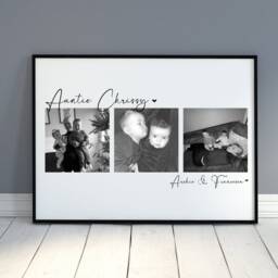 Personalised Auntie Photo Print, Birthday Gift For Aunt Aunty Gift Picture Collage, Christmas Keepsake - thumbnail 3