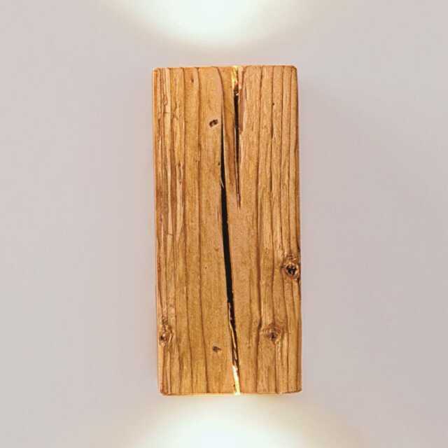 Handcrafted Reclaimed Wood Wall Lamp Sustainable & Unique - image 1