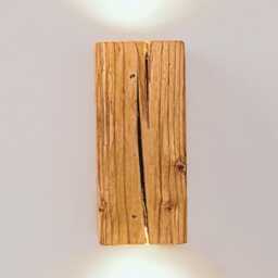 Handcrafted Reclaimed Wood Wall Lamp Sustainable & Unique