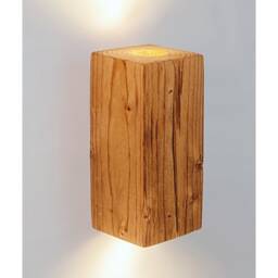 Handcrafted Reclaimed Wood Wall Lamp Sustainable & Unique - thumbnail 4