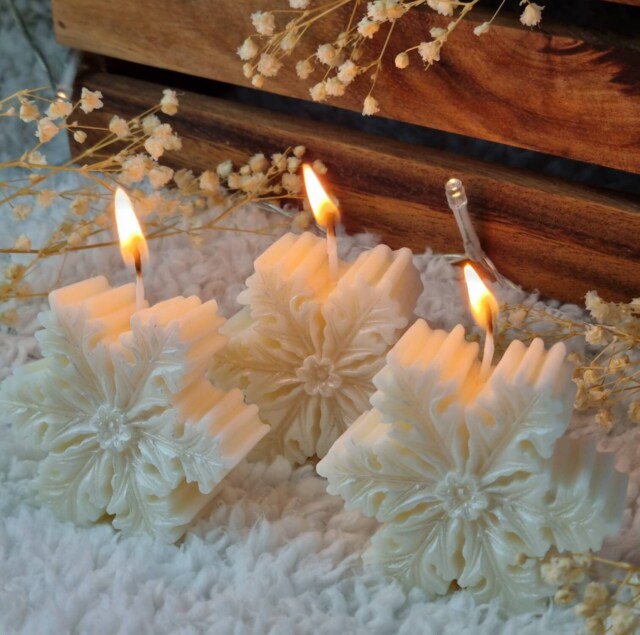 Christmas Candle. Decor. Snowflake Gift Set - image 1