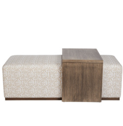 Ottoman Coffee Table in Beige Batik