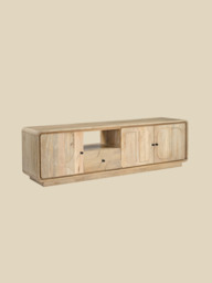 Luce Mango Wood Three Door Media Unit - thumbnail 4