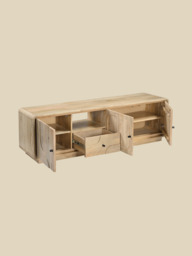 Luce Mango Wood Three Door Media Unit - thumbnail 6