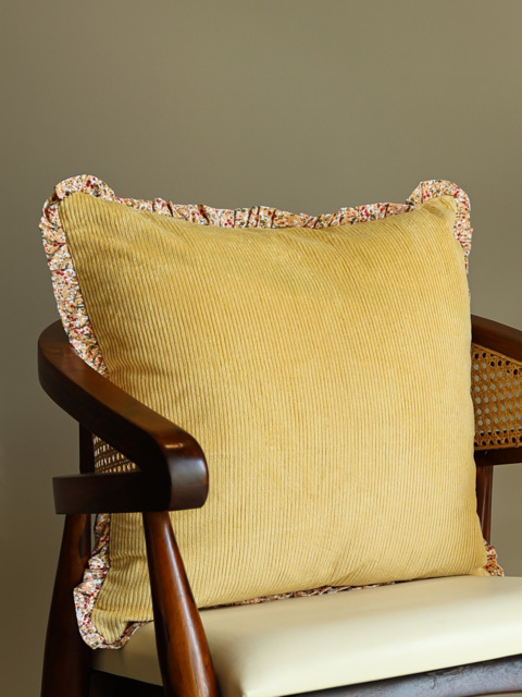 Maribelle Yellow Cotton Cushion - image 1