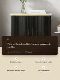 Simone Two-Door Marble Top Cabinet - thumbnail 3