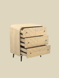 Cayman Three Drawer Wooden Chest - thumbnail 6