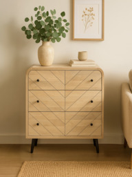 Cayman Three Drawer Wooden Chest - thumbnail 1