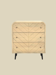 Cayman Three Drawer Wooden Chest - thumbnail 2