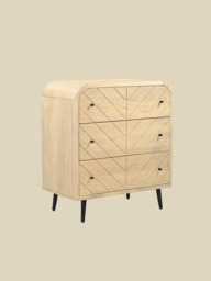 Cayman Three Drawer Wooden Chest - thumbnail 4