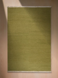 Dugald Soumak Weave Hand-woven Wool Rug - Olive Green - thumbnail 3