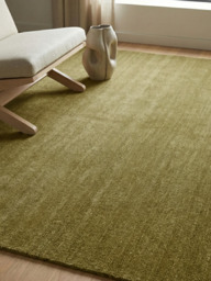 Dugald Soumak Weave Hand-woven Wool Rug - Olive Green - thumbnail 2