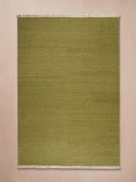 Dugald Soumak Weave Hand-woven Wool Rug - Olive Green - thumbnail 1