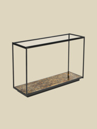 Nova Iron Console Table with Glass Top - thumbnail 3
